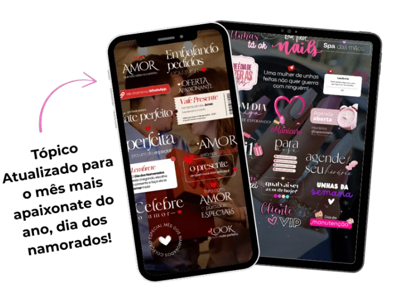 Mais exemplos de stories com figurinhas